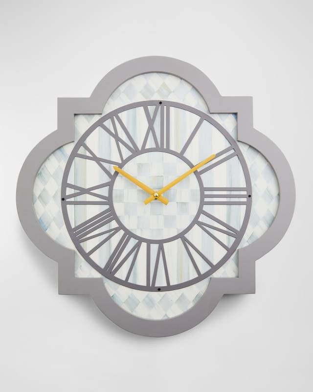 Sterling Check Tile Wall Clock